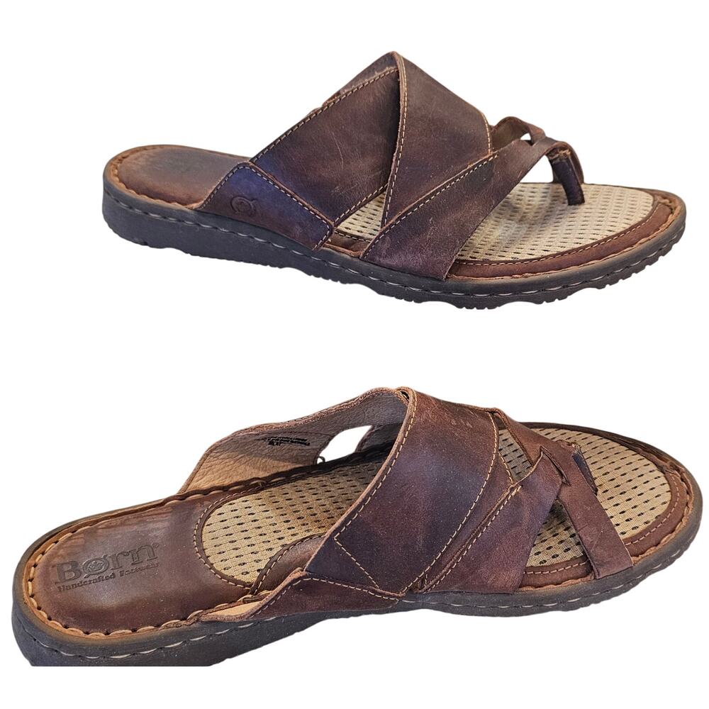 Born orthopedic leather brown slides sandals comfort shoes 10 / 41 career summer